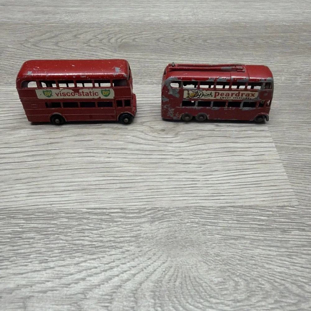 VTG Matchbox Lesney No.5  Red Routemaster London Bus BP Visco-Static #56 Trolly